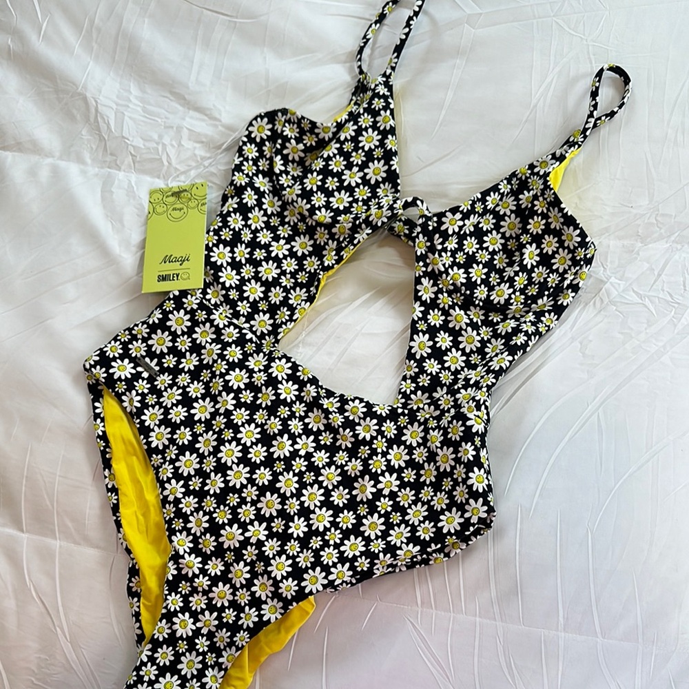 Maaji Floral Cutout Swimsuit NWT